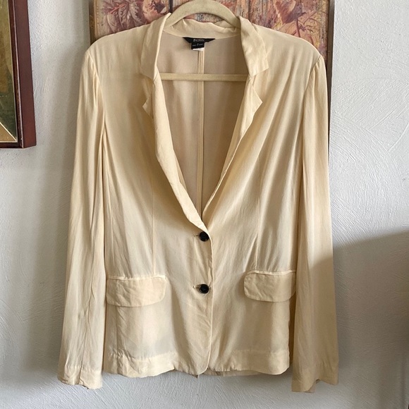 BODY BY VICTORIAS SECRET 100% SILK BLAZER SILK OVERSIZED BLAZER SUIT JACKET 6 - Picture 2 of 16